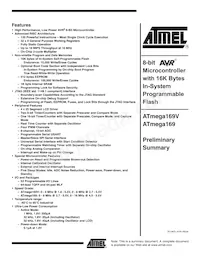 ATMEGA169V-8MU Datenblatt Cover