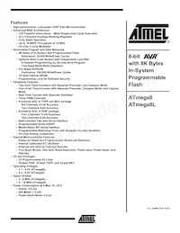 ATMEGA8L-8MI數據表 封面