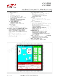 C8051F019 Datasheet Copertura