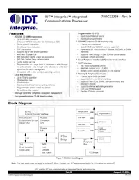 IDT79RC32V334-150BBI Datenblatt Cover