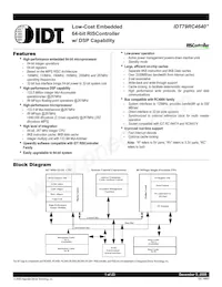 IDT79RV4640-267DUG Datasheet Cover