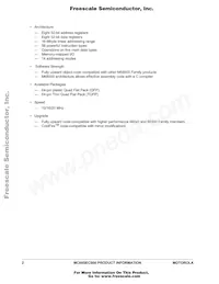 MC68SEC000FU16 Datasheet Pagina 2