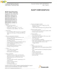 MK20DX256VLQ10R Datasheet Copertura