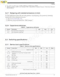 MK20DX256VLQ10R Datasheet Pagina 21