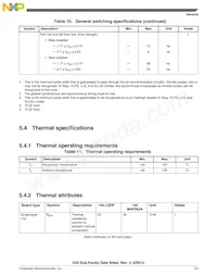 MK20DX256VLQ10R Datasheet Pagina 23