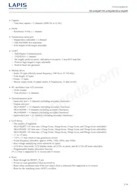 ML610Q409P-NNNTB03A7 Datasheet Pagina 2