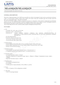 ML610Q429-NNNTBZ03A7 Datasheet Cover