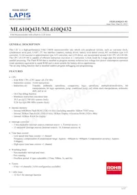 ML610Q432A-NNNTC03A7 Datasheet Copertura