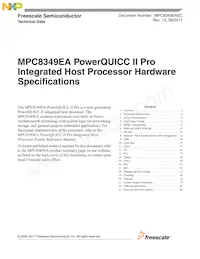 MPC8349ECZUAJFB Datasheet Cover