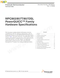 MPC862PCZQ80B Datasheet Cover