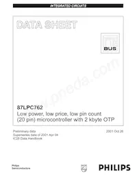 P87LPC762FN Datenblatt Cover