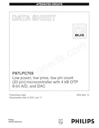 P87LPC769HD Datasheet Copertura