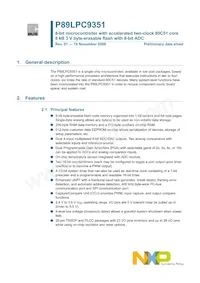 P89LPC9351FDH Datenblatt Cover