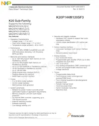 PK20FX512VMD12 Datasheet Cover