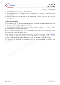 SAF-XC164LM-16F40F BA Datasheet Pagina 7