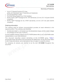 SAF-XC164SM-16F40F BA Datasheet Pagina 7