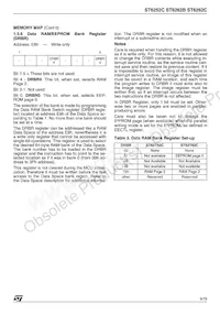 ST62T62CM6 Datasheet Pagina 9