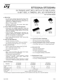 ST72F324K6TC/TR Datenblatt Cover