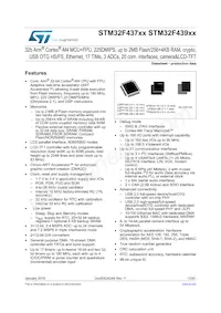 STM32F439IIT6V數據表 封面