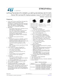 STM32F469IIT6G Datenblatt Cover