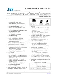 STM32L152ZET6D數據表 封面