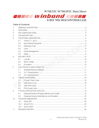 W78E052C40PL Datenblatt Cover