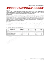 W78L052C24PL Datasheet Page 11