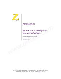 Z86L8808PSCR2607 Datasheet Cover