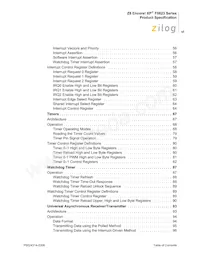 Z8F0113SB005SC Datasheet Pagina 6