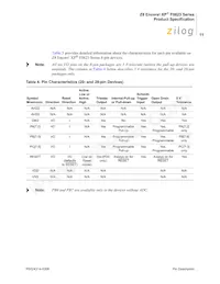 Z8F0113SB005SC Datenblatt Seite 21