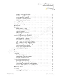 Z8F042APB020SC2106 Datasheet Page 6