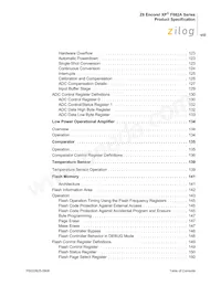 Z8F042APB020SC2106 Datasheet Page 8