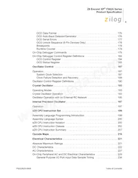 Z8F042APB020SC2106 Datasheet Page 10