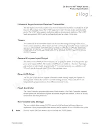 Z8F042APB020SC2106 Datasheet Pagina 18