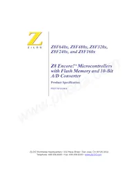 Z8F6402AR020SC00TR Datenblatt Cover