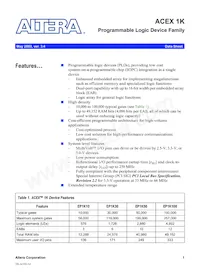 EP1K50QC208-3AA Datasheet Cover