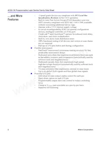 EP1K50QC208-3AA Datenblatt Seite 2