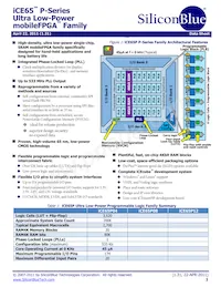 ICE65P04F-TCB284I Datasheet Copertura