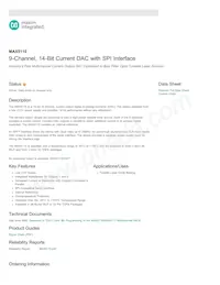 MAX5110GWX+TG074 Datasheet Copertura