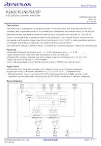 R2A20162SA#W5 Datasheet Copertura