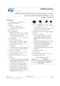 STM32F038C6T7 Datasheet Copertura