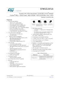 STM32L041K6T7 Datasheet Copertura