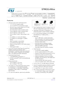 STM32L496ZGT6TR Datenblatt Cover