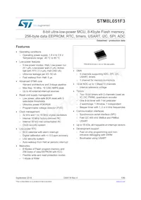 STM8L051F3P6 Datasheet Cover