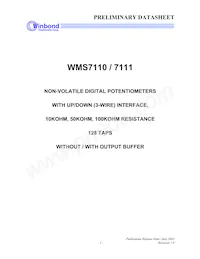 WMS7111100P Datenblatt Cover