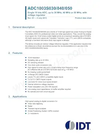 ADC1003S050TS/C1 Datasheet Cover