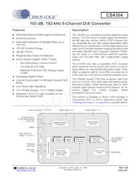 CS4364-CQZR Datasheet Copertura