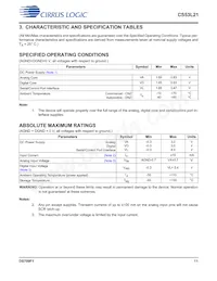 CS53L21-DNZ Datasheet Pagina 11