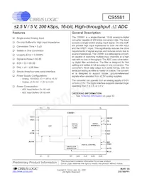 CS5581-ISZR Datenblatt Cover