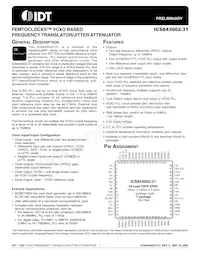 ICS843002BY-31LFT數據表 封面